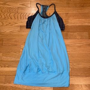 Lululemon Light Blue Tank w/ Navy Built-in Bra